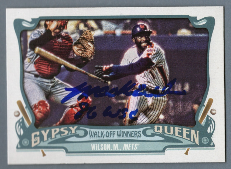 Mookie Wilson Signed 2015 Topps Gypsy Queen #GWO-25 w/ 86 WSC LSCM COA NY Mets