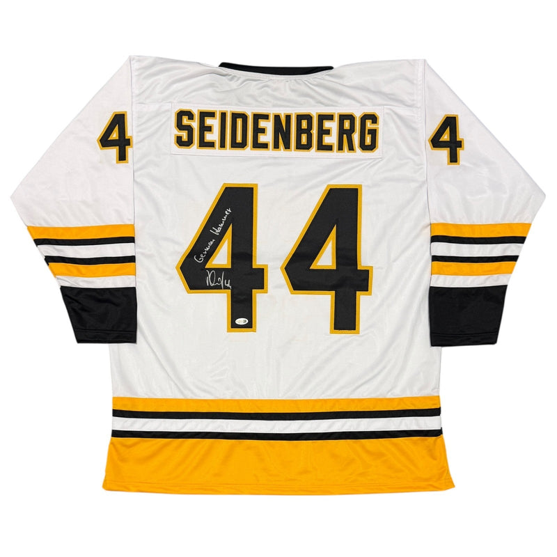 Dennis Seidenberg Signed Boston Bruins Custom Jersey German Hammer JSA Wit. COA