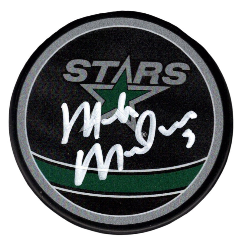 Mike Modano Signed Autographed Stars Reverse Retro Puck JSA Witness COA