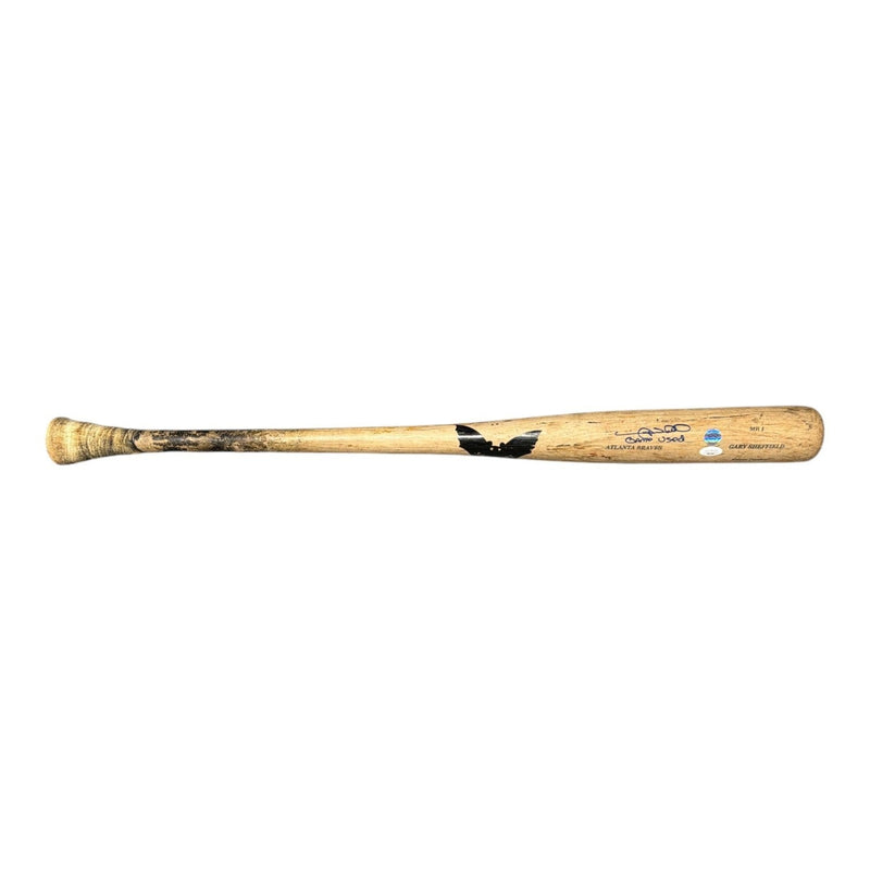 Gary Sheffield Signed Game Used Sam Bat Natural Bat JSA COA Braves A