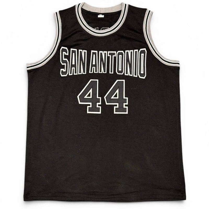 George Gervin Signed San Antonio Spurs Custom Jersey Beckett Witness BAS COA