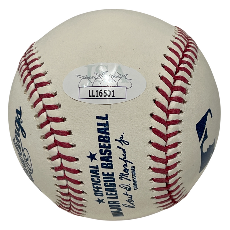 Anthony Michael Hall Signed Rawlings ROMLB Baseball JSA COA Whitey Ford A