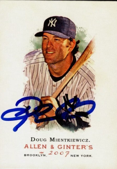 Doug Mientkiewicz Signed Auto 2007 Topps Allen & Ginter #241 LSCM COA Yankees