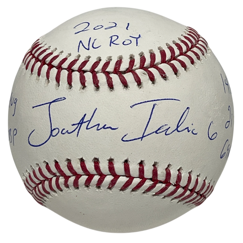 Jonathan India Signed  ROMLB Baseball w/ ROY + Stats PSA ITP HOLO COA Royals