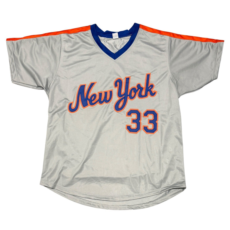 Barry Lyons Signed New York Mets Custom Jersey w/ 86 WSC JSA Witness COA
