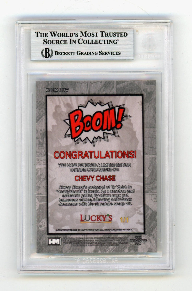 Chevy Chase Ty Webb 2024 Hits Memorabilia BOOM Super 1/1 Signed BGS BAS Auto