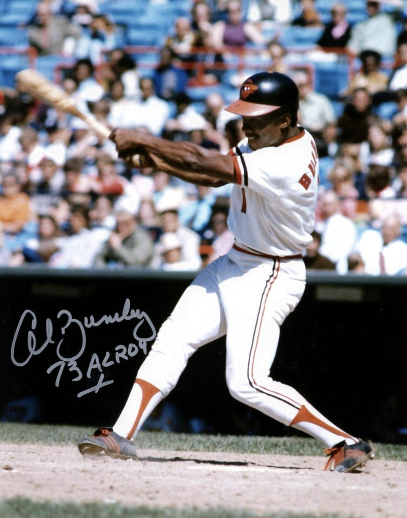 Al Bumbry Signed Baltimore Orioles 8x10 Photo w/ 73 AL ROY Inscription LSCM COA
