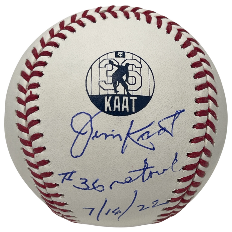 Jim Kaat Signed Retirement Logo ROMLB Baseball w/ #36 Retired Beckett W BAS COA