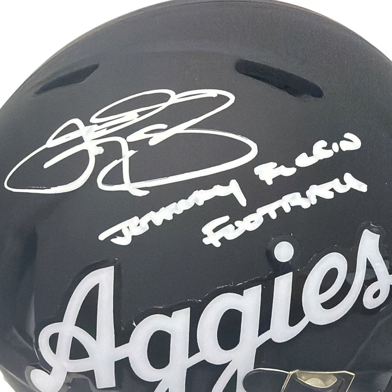 Johnny Manziel Signed Texas A&M Mini Helmet w/ Johnny F**kin Football JSA W COA