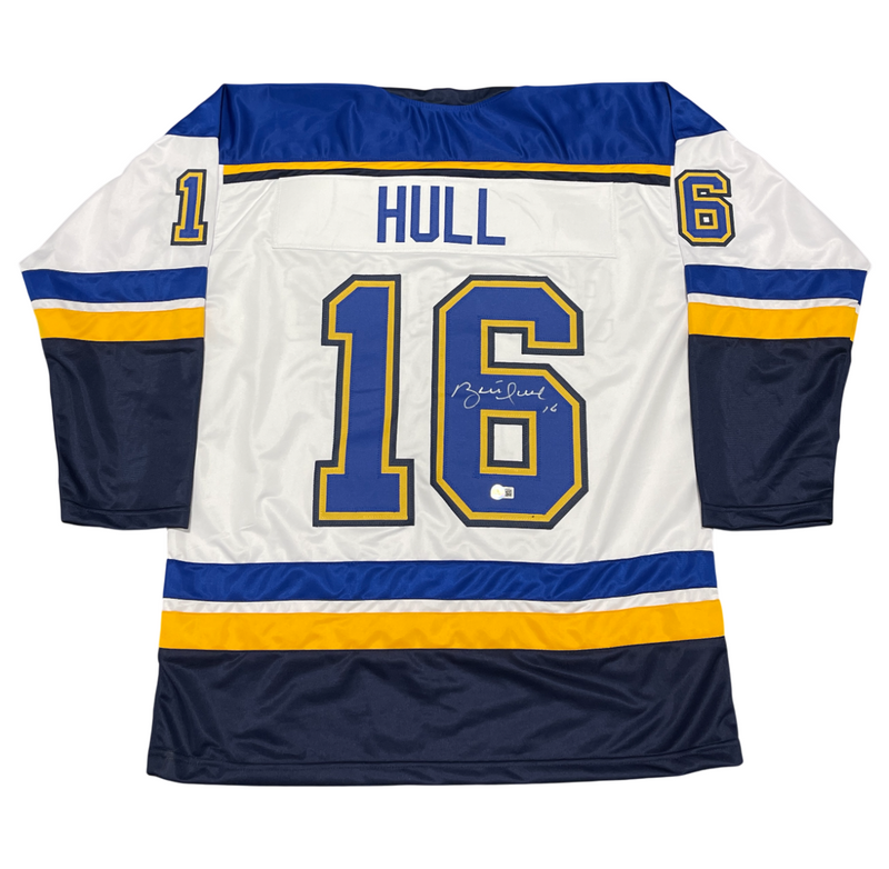 Brett Hull Signed St Louis Blues Custom Jersey Beckett Witness BAS COA