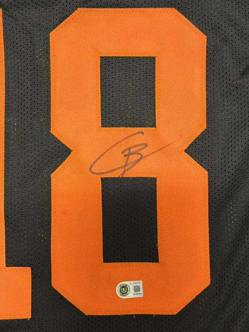 Cooper Barkate Signed Miami Hurricanes Black Custom Jersey Beckett Wit. BAS COA