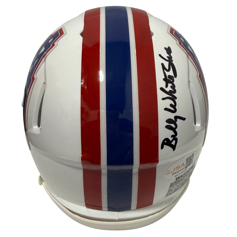 Billy White Shoes Johnson Signed Houston Oilers Speed Mini Helmet JSA Wit COA