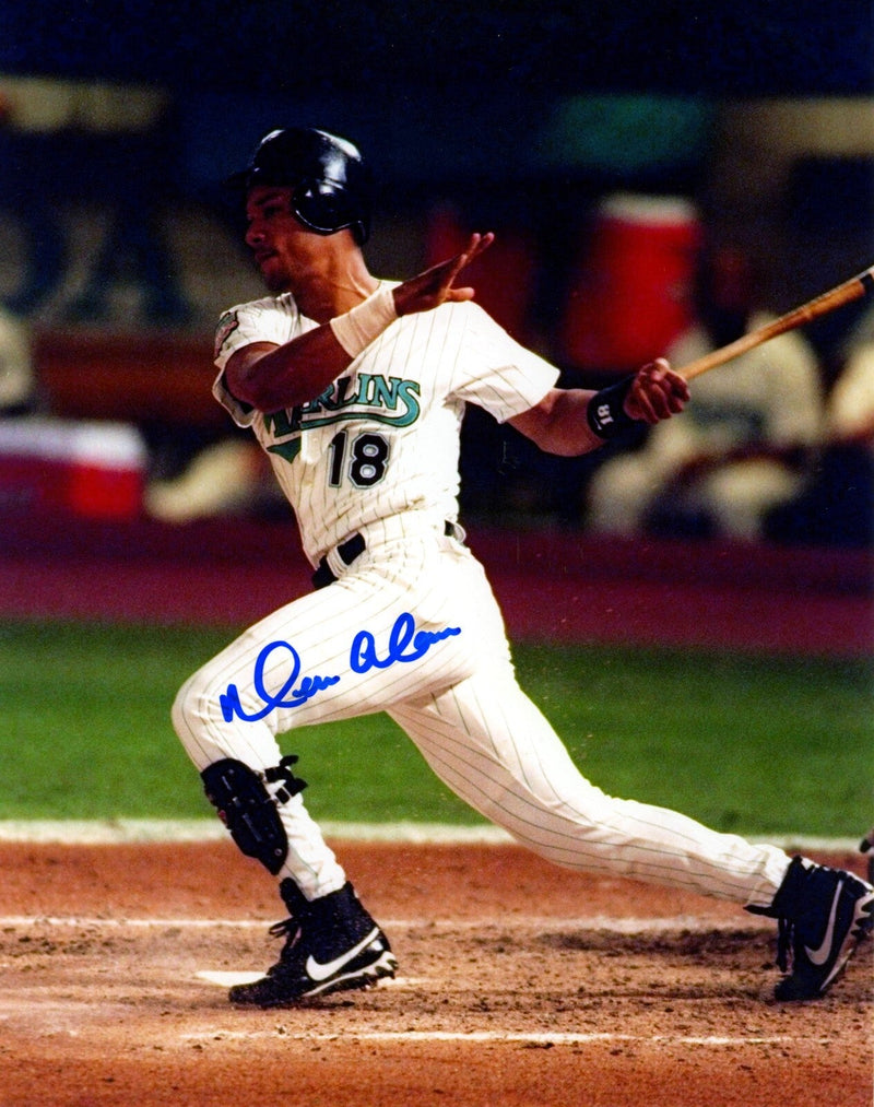 Moises Alou Signed Autographed Florida Marlins 8x10 Photo LSCM COA