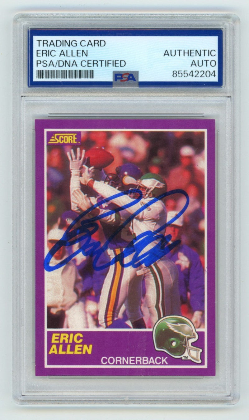 Eric Allen 1989 Score Supplemental #380S Signed Rookie RC PSA Authentic Auto