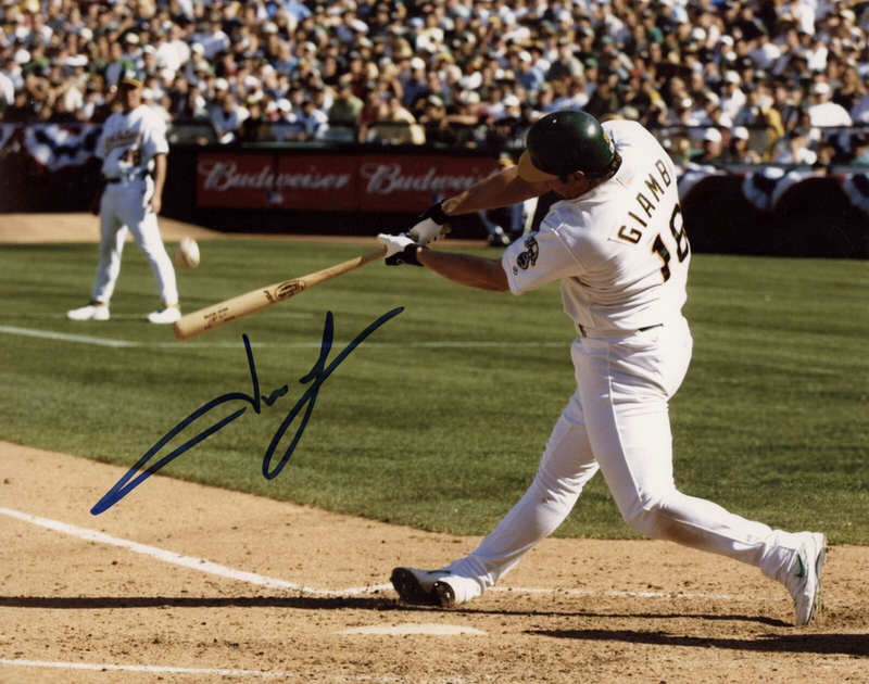 Jason Giambi Signed Autographed Oakland Athletics 8x10 Photo LSCM COA #2