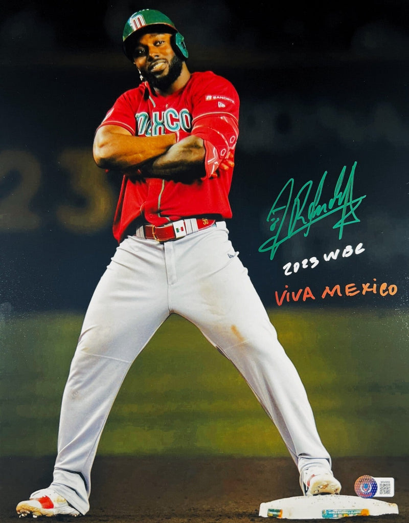 Randy Arozarena Signed Mexico 11x14 Photo 2023 WBC Beckett Witness BAS COA
