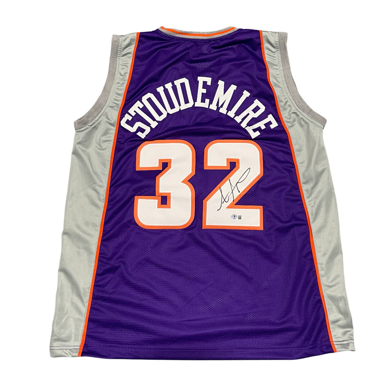 Amar'e Stoudemire Signed Auto Phoenix Suns Custom Jersey Beckett Witness BAS COA