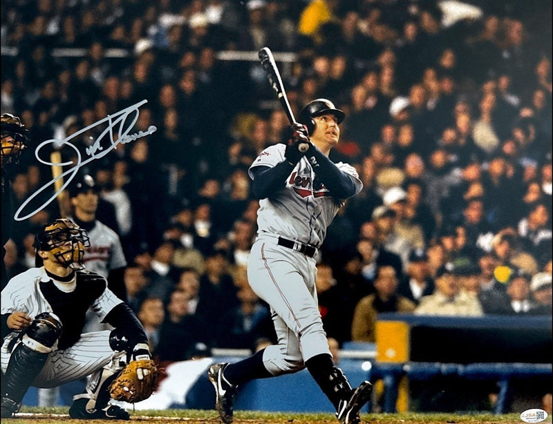 Jim Thome Signed Autograph 16x20 Photo JSA Witness COA Cleveland Indians HOF