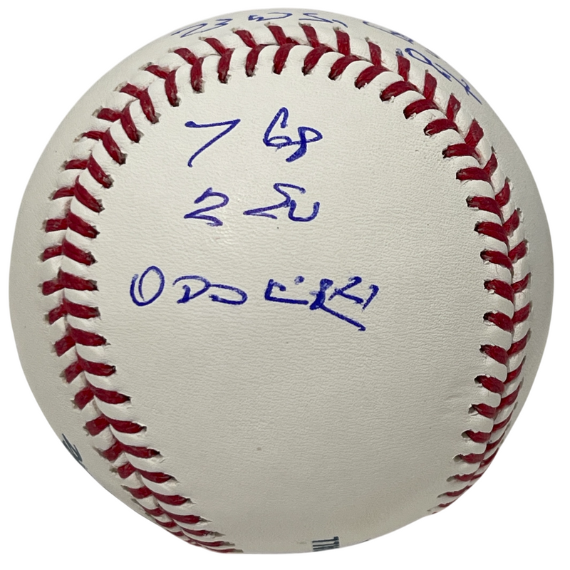 Darold Knowles Signed ROMLB Baseball w/ 1973 WS Inscs Beckett Witness BAS COA