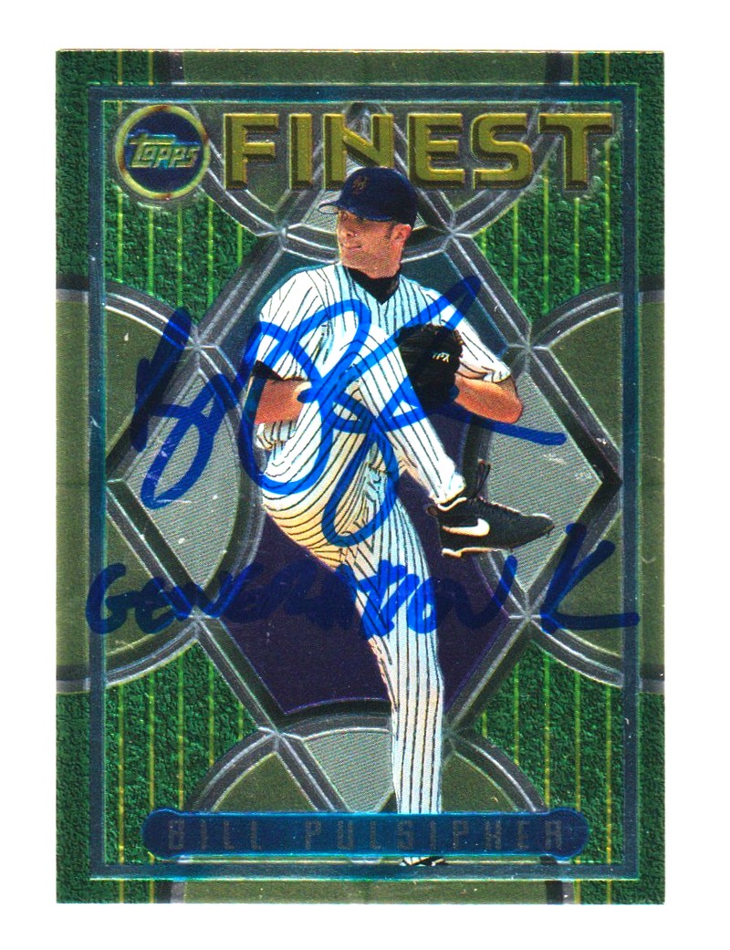 Bill Pulsipher Signed 1995 Topps Finest #294 w/ Generation K  LSCM COA NY Mets