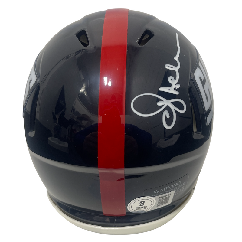 Ottis Anderson Signed Giants TB Mini Helmet Beckett Witness BAS COA