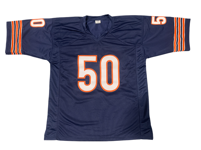 Mike Singletary Signed Chicago Bears Custom Jersey w/ HOF 98 Beckett Wit BAS COA