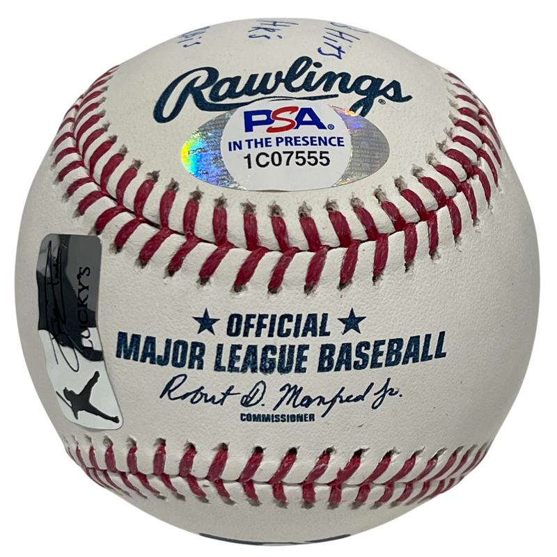 Jonathan India Signed  ROMLB Baseball w/ ROY + Stats PSA ITP HOLO COA Royals