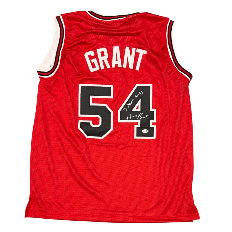 Horace Grant Signed Chicago Bulls Custom Jersey w/ 3 Peat 91-93 JSA Witness COA