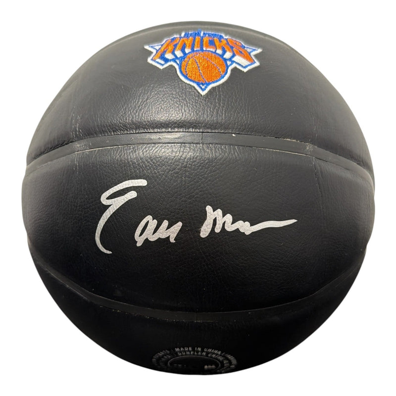 Earl Monroe Signed Black New York Knicks Wilson NBA Basketball JSA Witness COA