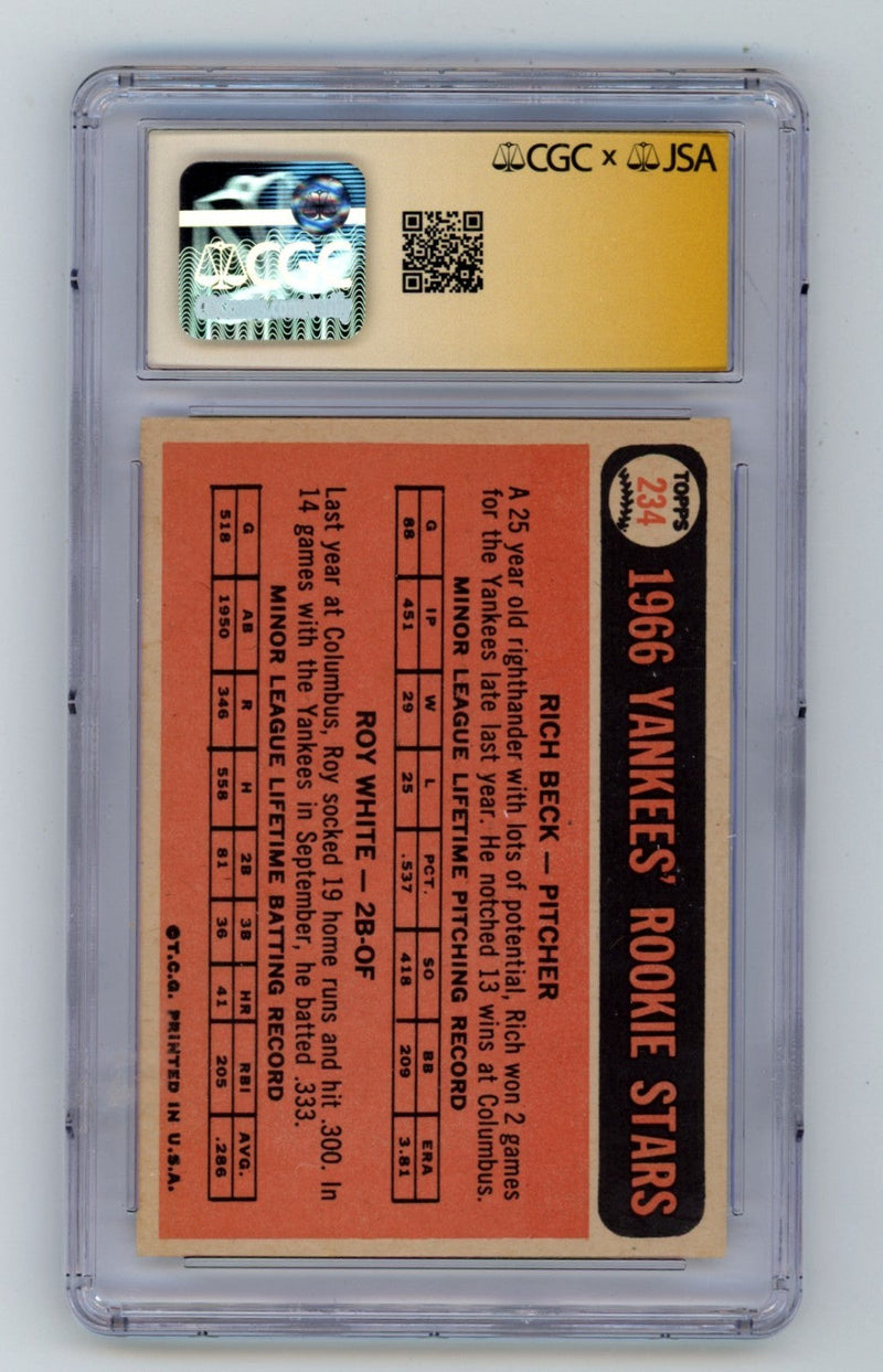 Roy White 1966 Topps #234 Signed RC w 69-70 All Star + 77-78 WSC JSA CGC 10 Auto