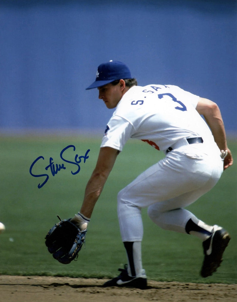 Steve Sax Signed Los Angeles Dodgers 8x10 Photo LSCM COA