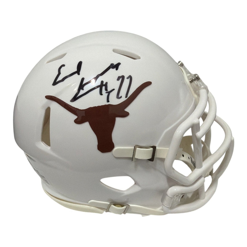 Earl Campbell Signed Texas Longhorns Speed Mini Helmet w/ HT 77 JSA Witness COA