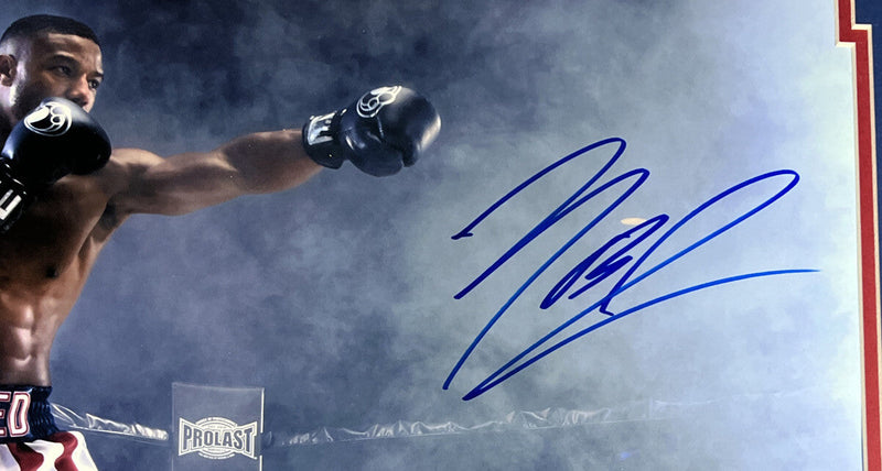 Michael B Jordan Signed Framed 16x20 Photo Creed Beckett Witness BAS COA A