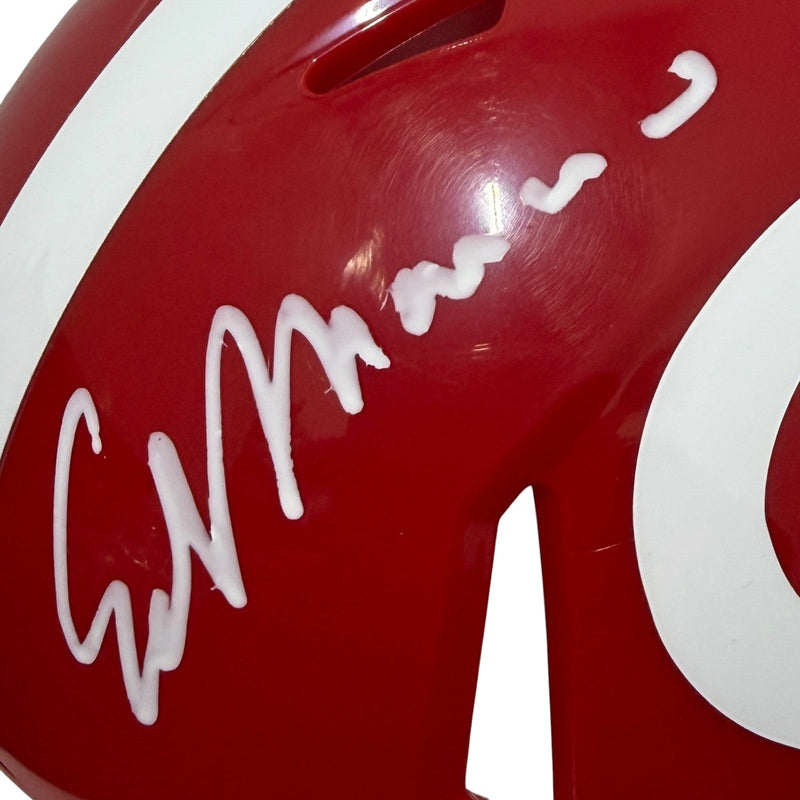 Ed Marinaro Signed Cornell Big Red Custom Mini Helmet w/ CHOF 91 JSA Witness COA