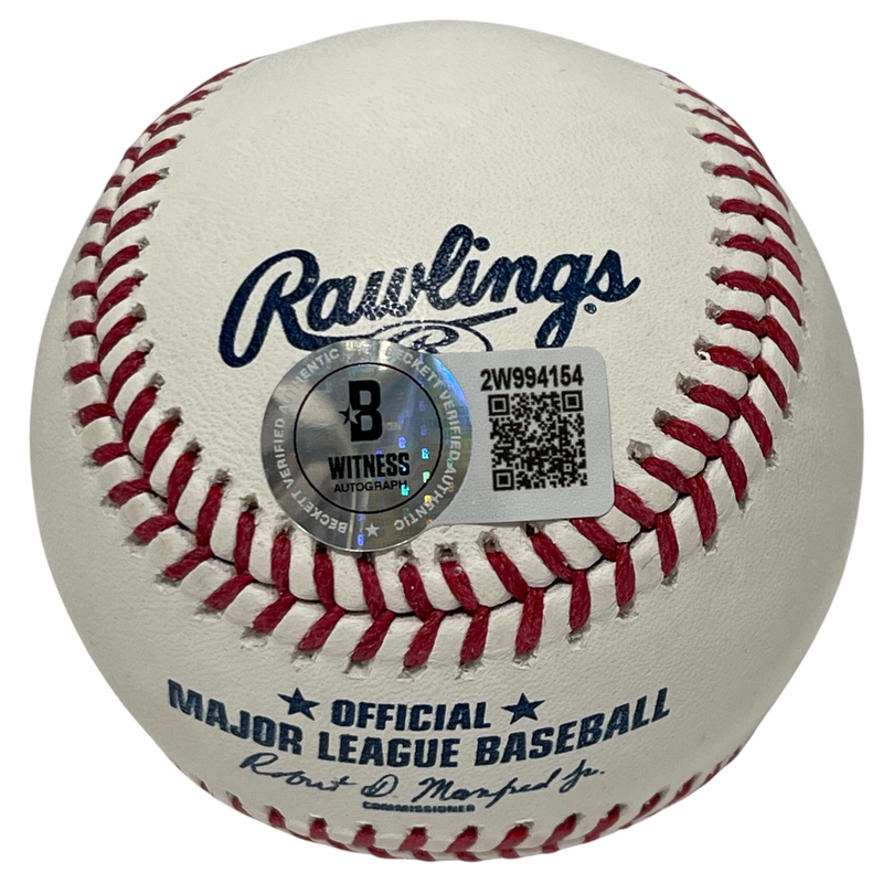 Felix Millan Signed Autographed ROMLB Baseball w/ 3x Ins Beckett Witness BAS COA