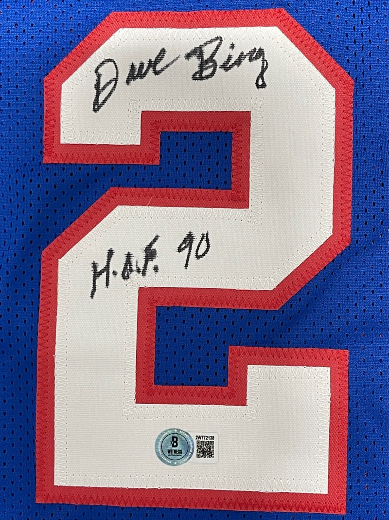 Dave Bing Signed Detroit Pistons Custom Jersey w/ HOF 90 Beckett Witness BAS COA