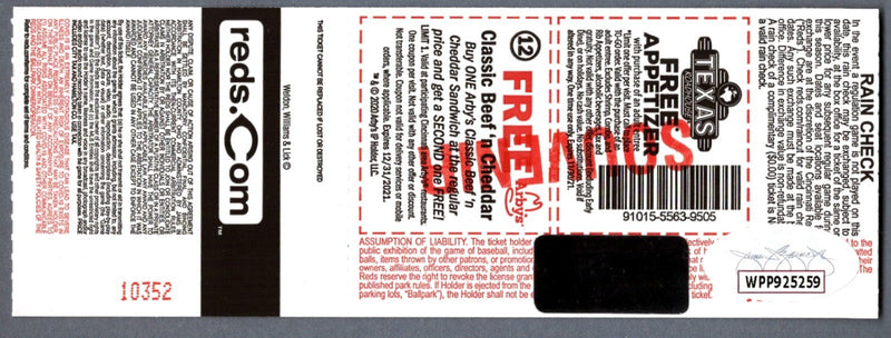 Jonathan India Signed Auto 1st Homerun Ticket 4/22/21 JSA COA & India HOLO