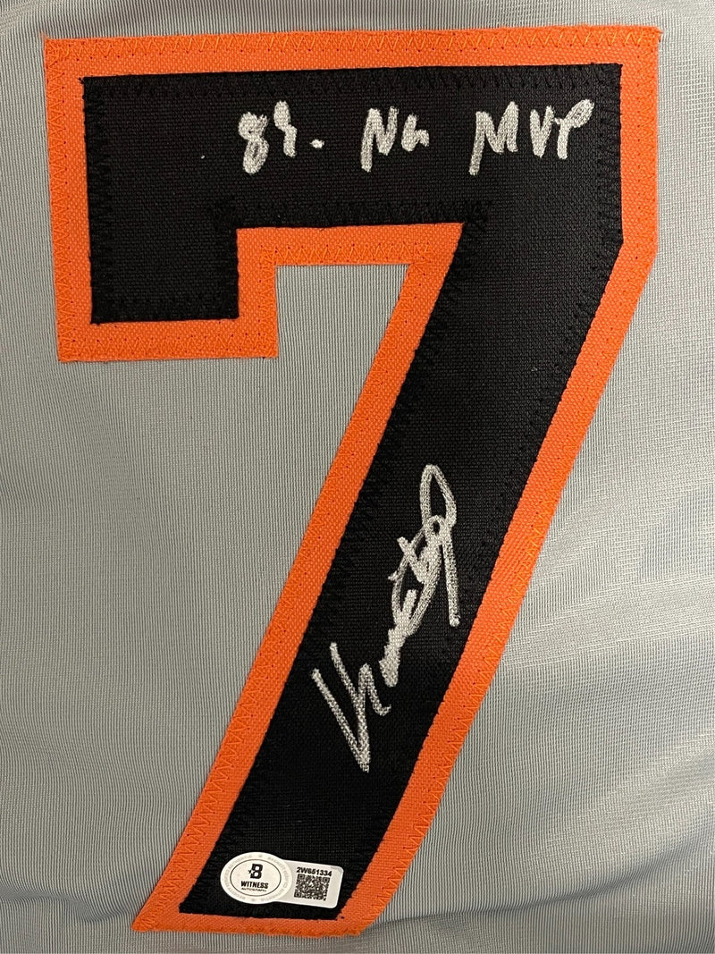 Kevin Mitchell Signed SF Giants Custom Jersey w/ 89 NL MVP Beckett Wit BAS COA