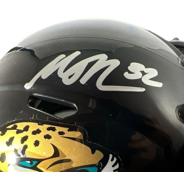 Maurice Jones-Drew Signed Jaguars Speed Mini Helmet Beckett Witness BAS COA