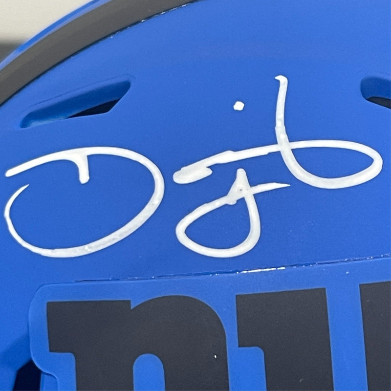 David Tyree Signed New York Giants Rave Mini Helmet Beckett Witness BAS COA