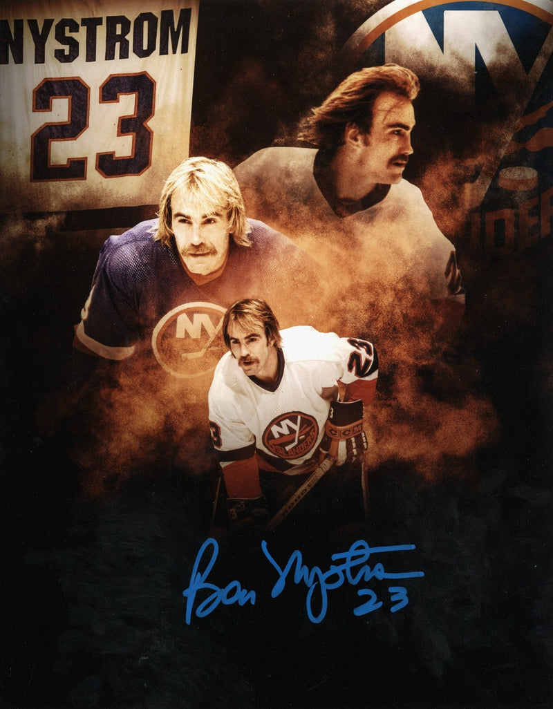 Bobby Nystrom Signed Autographed New York Islanders 8x10 Photo LSCM COA #4