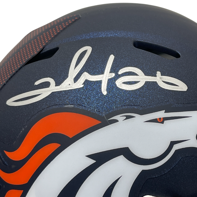 Clinton Portis Signed Auto Broncos Speed Mini Helmet Beckett Witness BAS COA