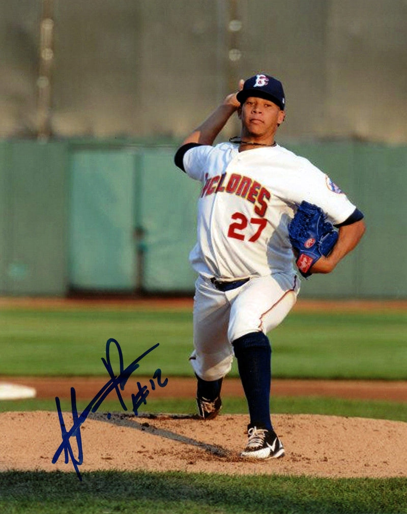 Hansel Robles Signed Autographed Brooklyn Cyclones 8x10 Photo LSCM COA #1 Mets