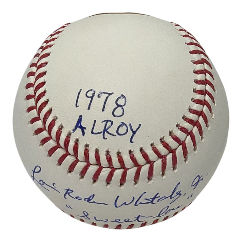 Lou Whitaker Signed Autographed ROMLB Baseball w/ Full Name + 3x Insc JSA COA