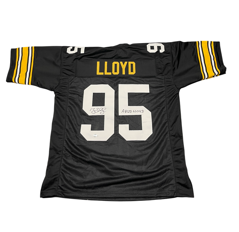 Greg Lloyd Signed Pittsburgh Steelers Custom Jersey Avoid Lloyd Beckett BAS COA
