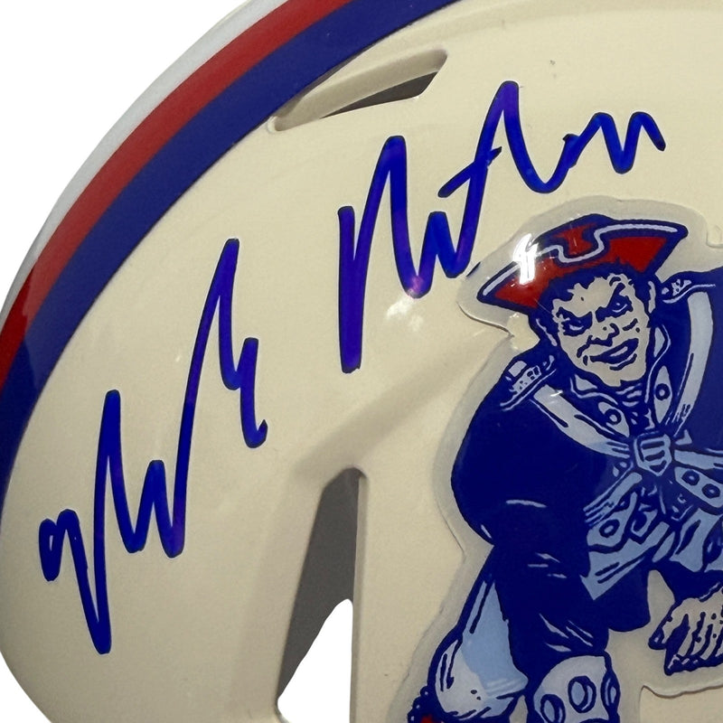 Malcolm Butler Signed Patriots Retro Mini Helmet w/ SB XLIX GW INT JSA Wit COA