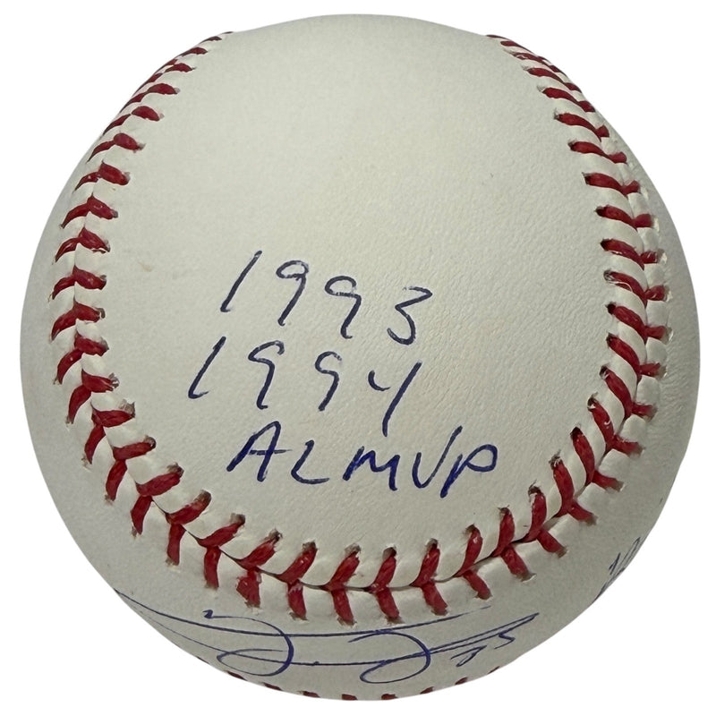 Frank Thomas Signed Autographed ROMLB Baseball w/ 3 Stat Inscs JSA COA HOF