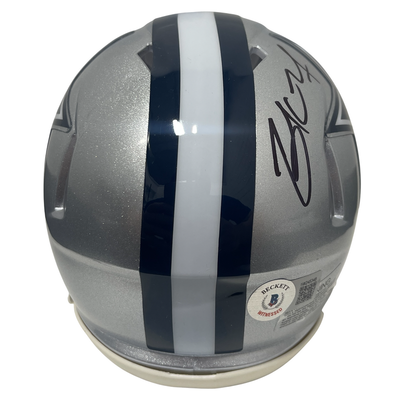 Zack Martin Signed Dallas Cowboys Speed Mini Helmet Beckett Witness BAS COA
