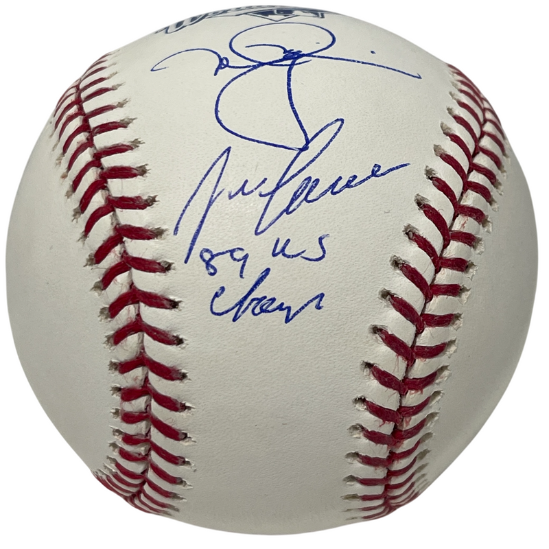 Mark McGwire & Jose Canseco Dual Signed 1989 World Series WS Baseball In JSA COA