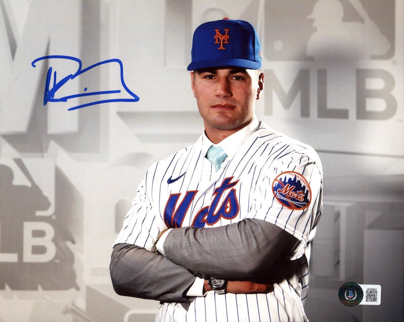 Kevin Parada Signed New York Mets 8x10 Photo Beckett Witness BAS COA #2